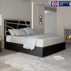 Aria Upholstered Soft Velvet Metal Bed Frame