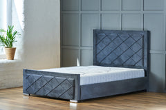 Eclipse Bumper Upholstered Fabric Bed Frame