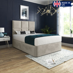 Cassia Upholserted Floorstanding Headboard With Divan Bed Frame