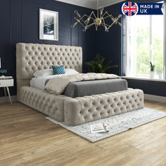 Kizer Pleated Upholstery Bed Frame