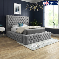 Kizer Pleated Upholstery Bed Frame